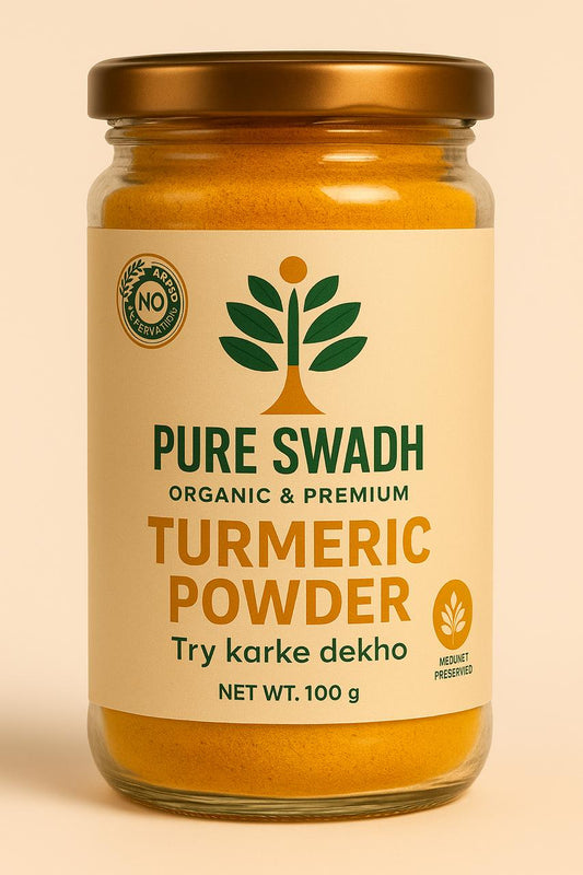 PURE SWADH TURMERIC POWDER WITH NO PERSEVATIVE (HALDI POWDER)
